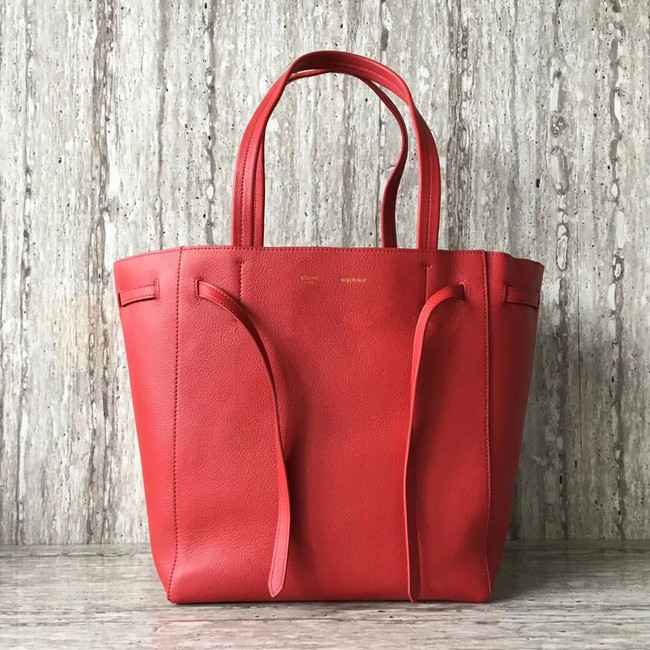 CELINE SMALL CABAS PHANTOM IN SOFT GRAINED CALFSKIN 17602 red