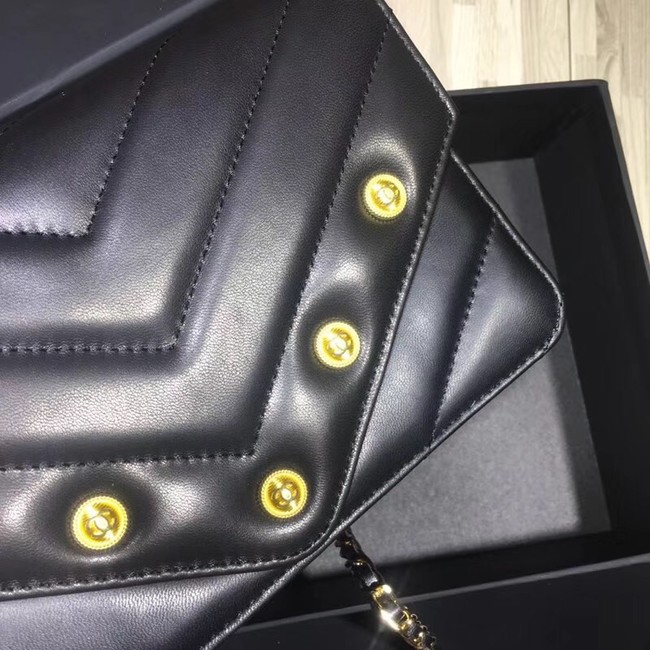 Chanel Original Lambskin & Gold-Tone Metal C33814 black