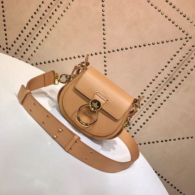 CHLOE Tess Small leather shoulder bag 3E153 apricot