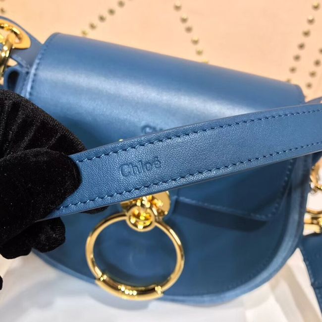 CHLOE Tess Small leather shoulder bag 3E153 blue