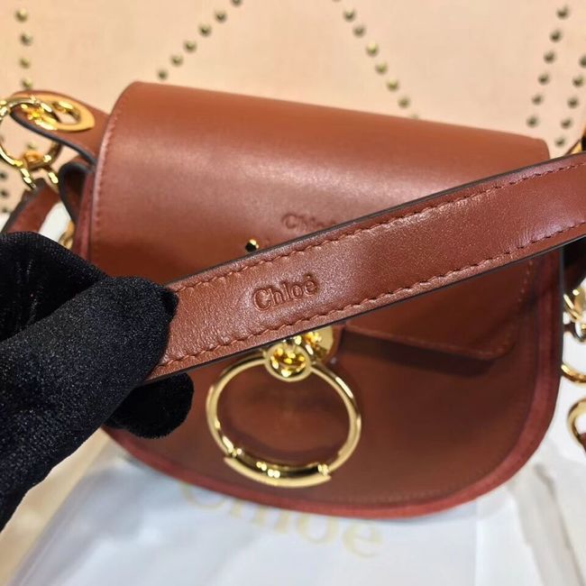 CHLOE Tess Small leather shoulder bag 3E153 camel