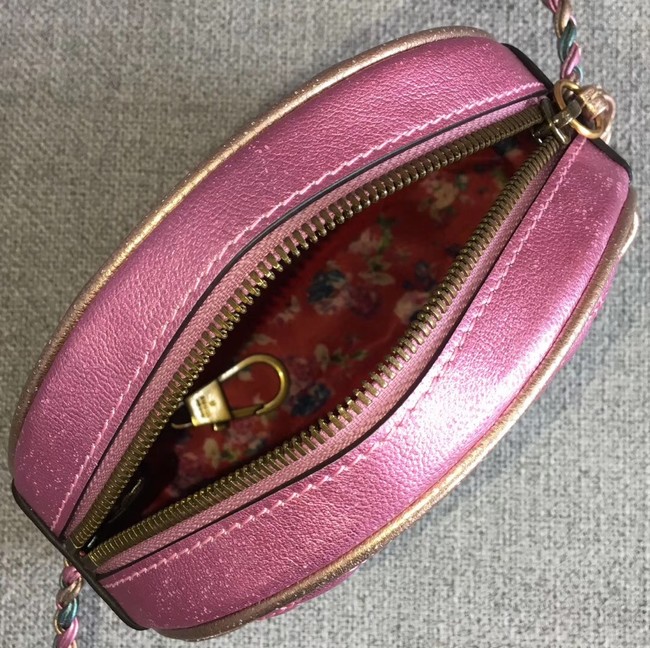 Gucci Laminated leather mini bag 534951 Pink&blue