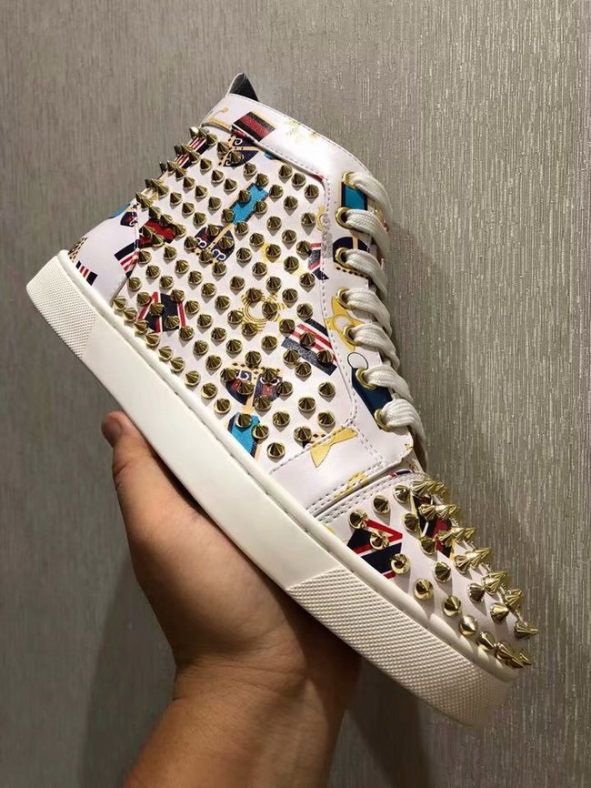 CHRISTIAN LOUBOUTIN Lou Spikes Orlato studded sneakers CL1015