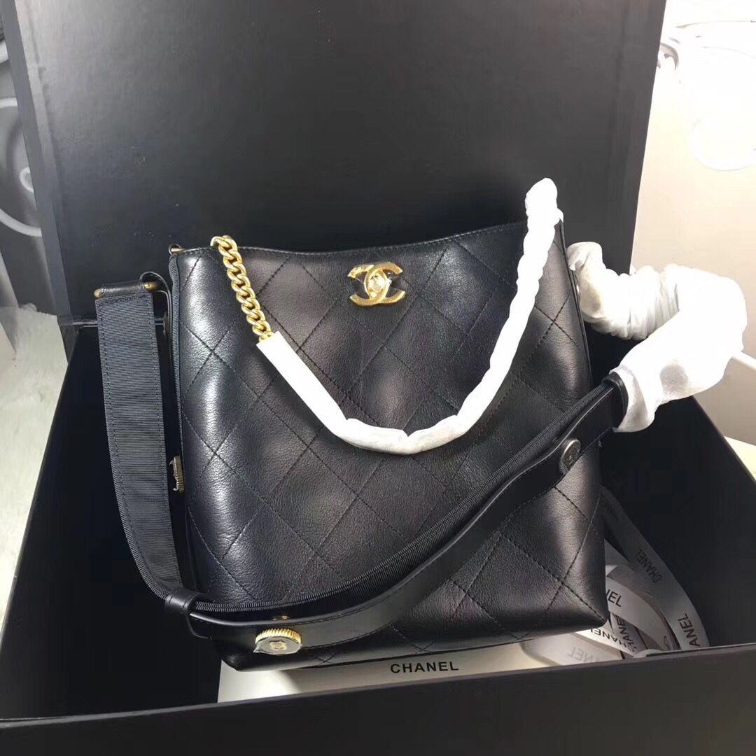 Chanel Retro Bucket Original Calfskin Bag CC62358 Black