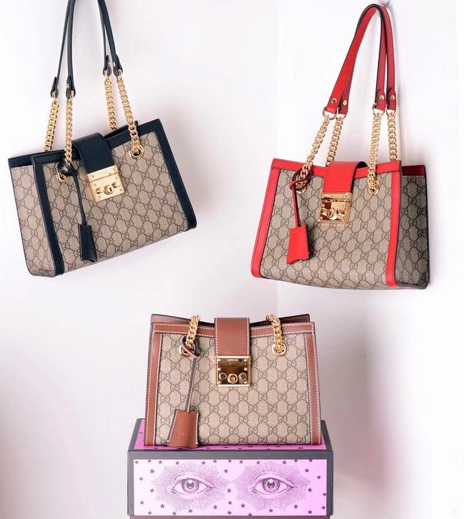 Gucci original Padlock shoulder bag 498156 red