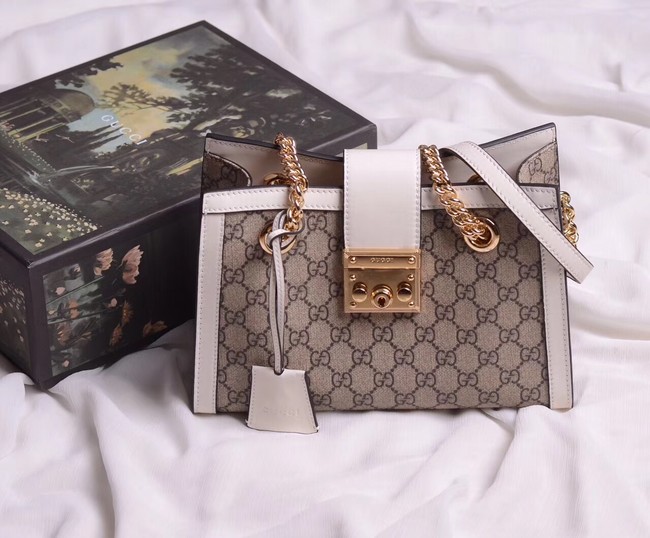 Gucci original Padlock shoulder bag 498156 white