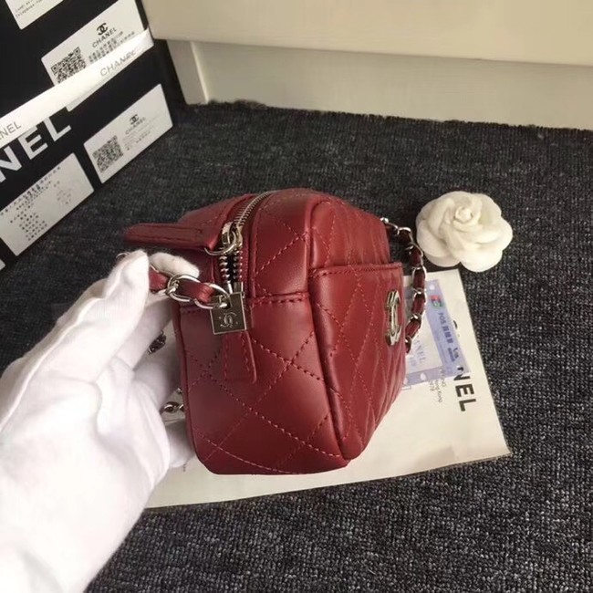 Chanel Classic Clutch with Chain Original Sheepskin 57746 red