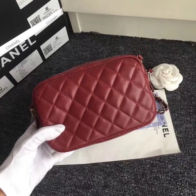 Chanel Classic Clutch with Chain Original Sheepskin 57746 red