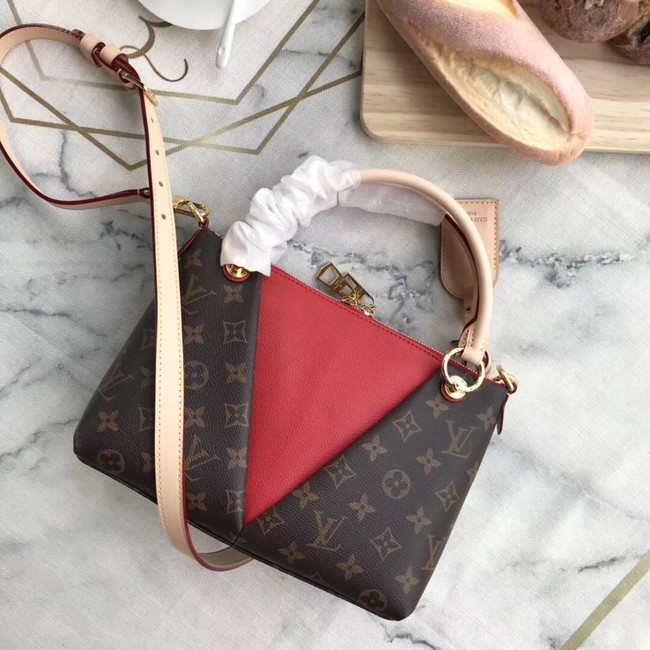 Louis Vuitton Monogram Canvas original V TOTE BB M43966 Cerise Red