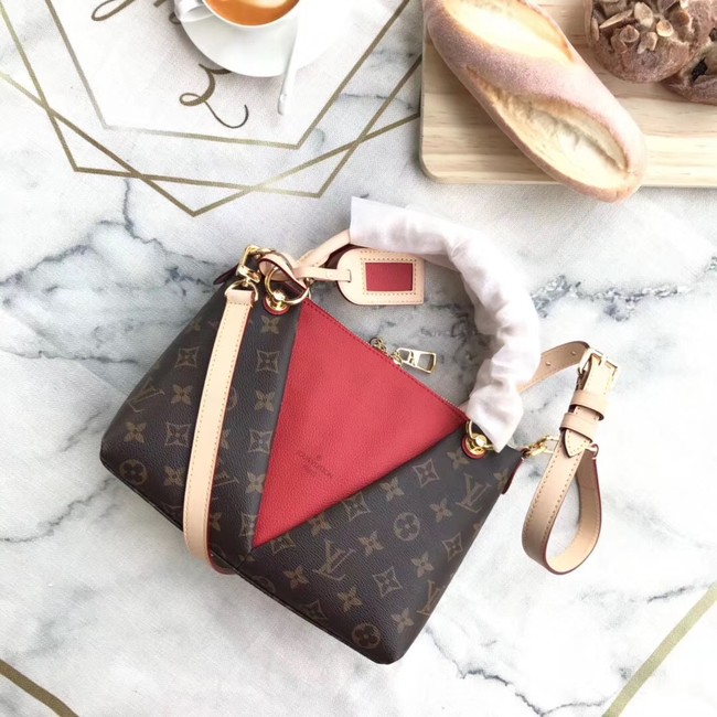 Louis Vuitton Monogram Canvas original V TOTE BB M43966 Cerise Red