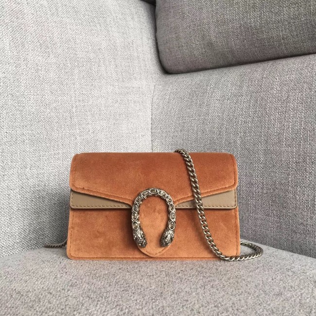 Gucci Dionysus velvet super mini bag 476432 Taupe