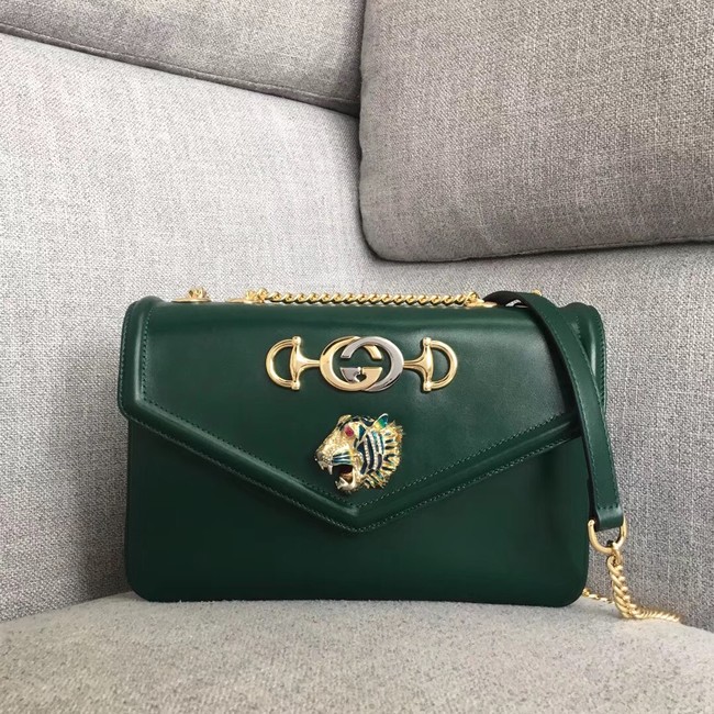 Gucci Rajah medium shoulder bag 537241 green