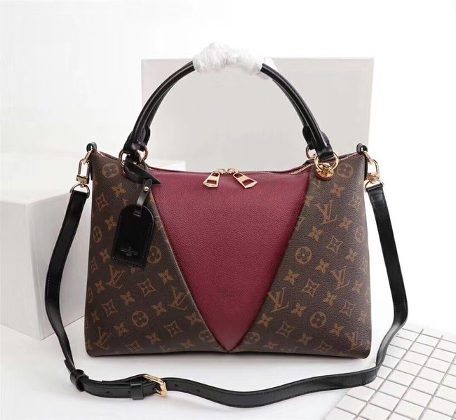 Louis Vuitton V TOTE MM M43949 Bordeaux Red