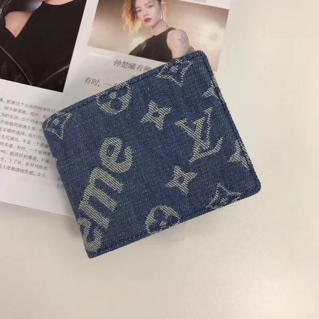 Louis vuitton original MULTIPLE WALLET M60895 blue