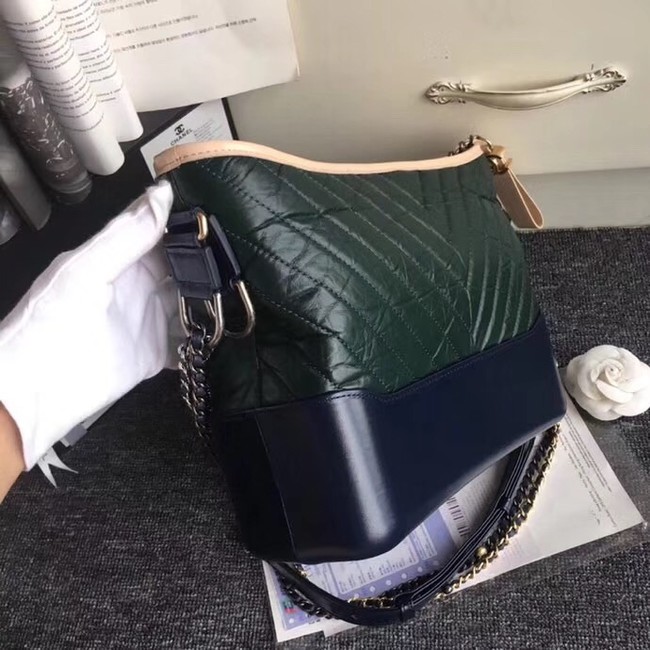 CHANEL GABRIELLE Hobo Bag A93824 green&black