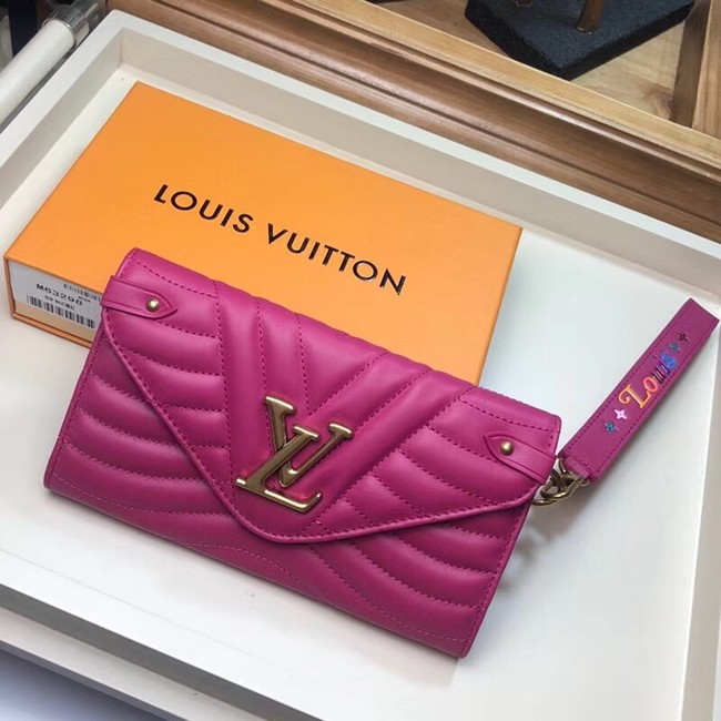 LOUIS VUITTON NEW WAVE LONG WALLET M63298 Peach red