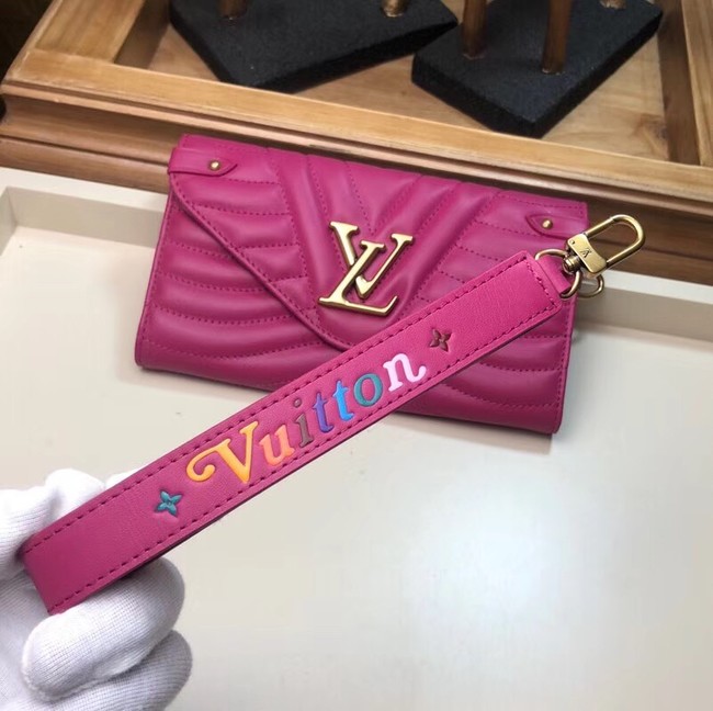 LOUIS VUITTON NEW WAVE LONG WALLET M63298 Peach red