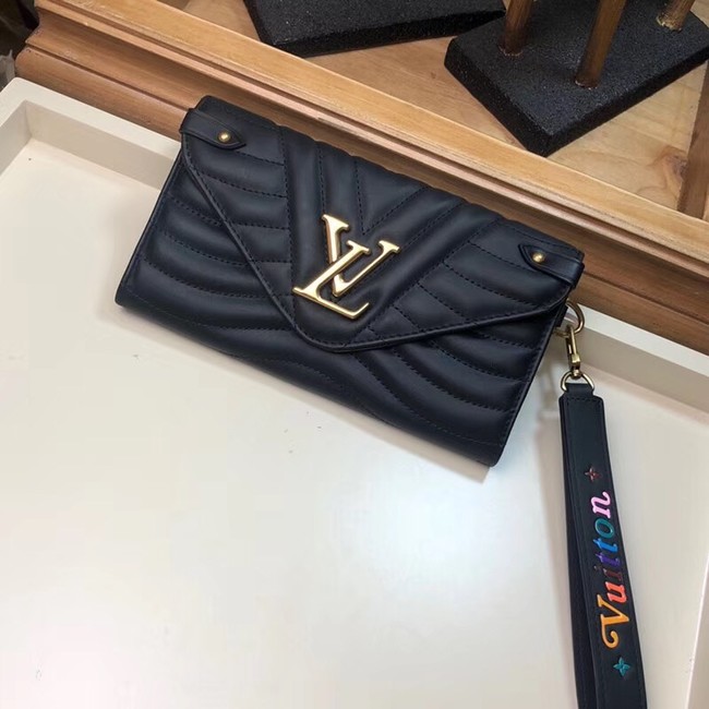 LOUIS VUITTON NEW WAVE LONG WALLET M63298 black