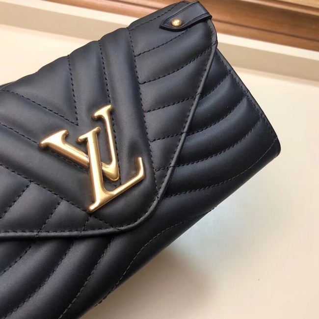 LOUIS VUITTON NEW WAVE LONG WALLET M63298 black