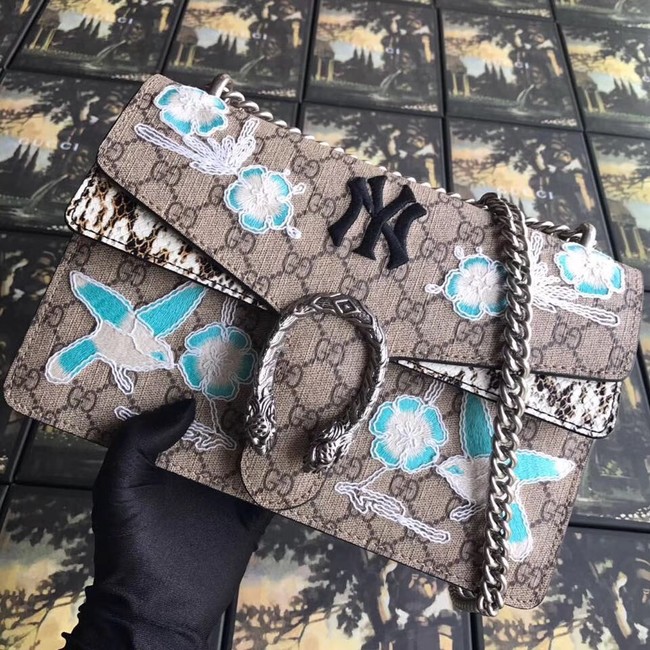 Gucci Dionysus small shoulder bag with NY Yankees patch 400249