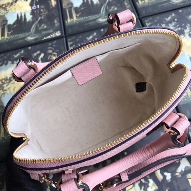 Gucci GG Leather Tote Bag 449661 pink