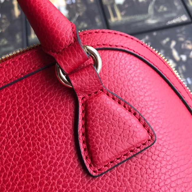 Gucci GG Leather Tote Bag 449661 red