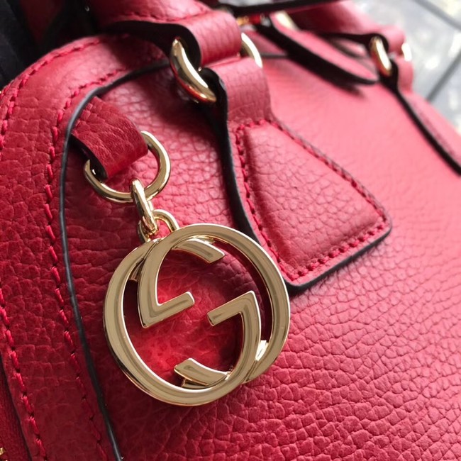 Gucci GG Leather Tote Bag 449661 red