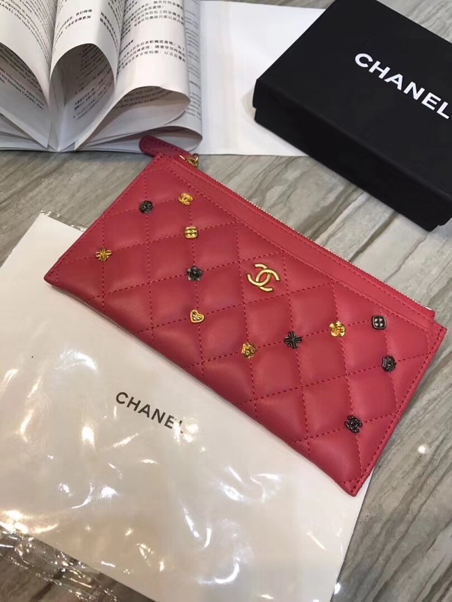 Chanel Lambskin & Gold-Tone Metal A81797 Pink