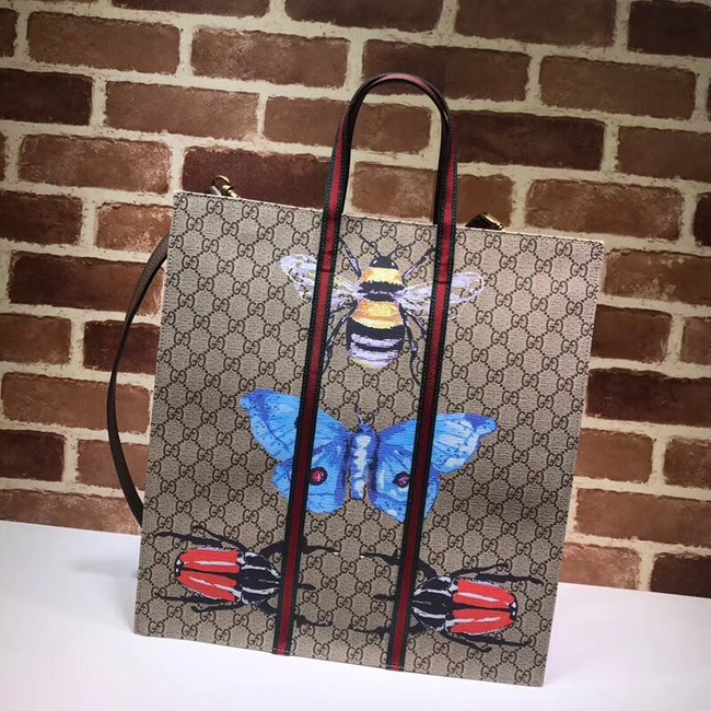 Gucci print soft GG Supreme tote 493610 Butterfly