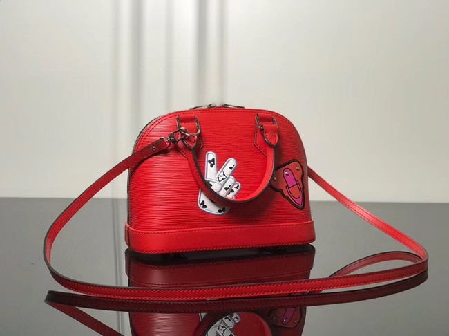 Louis Vuitton original Epi Leather ALMA BB M52481 red