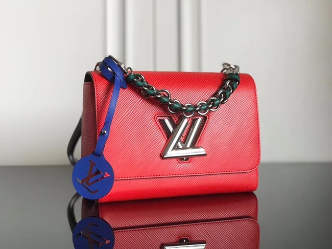 Louis vuitton original epi leather TWIST MM M52506 Coquelicot