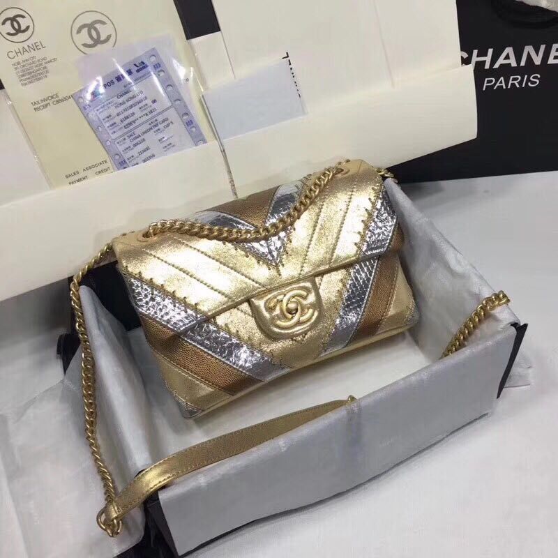 CHANEL Flap Bag Original Leather 1112 Gold