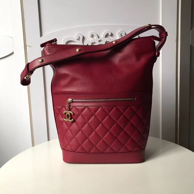 Chanel Hobo Handbag A57966 red