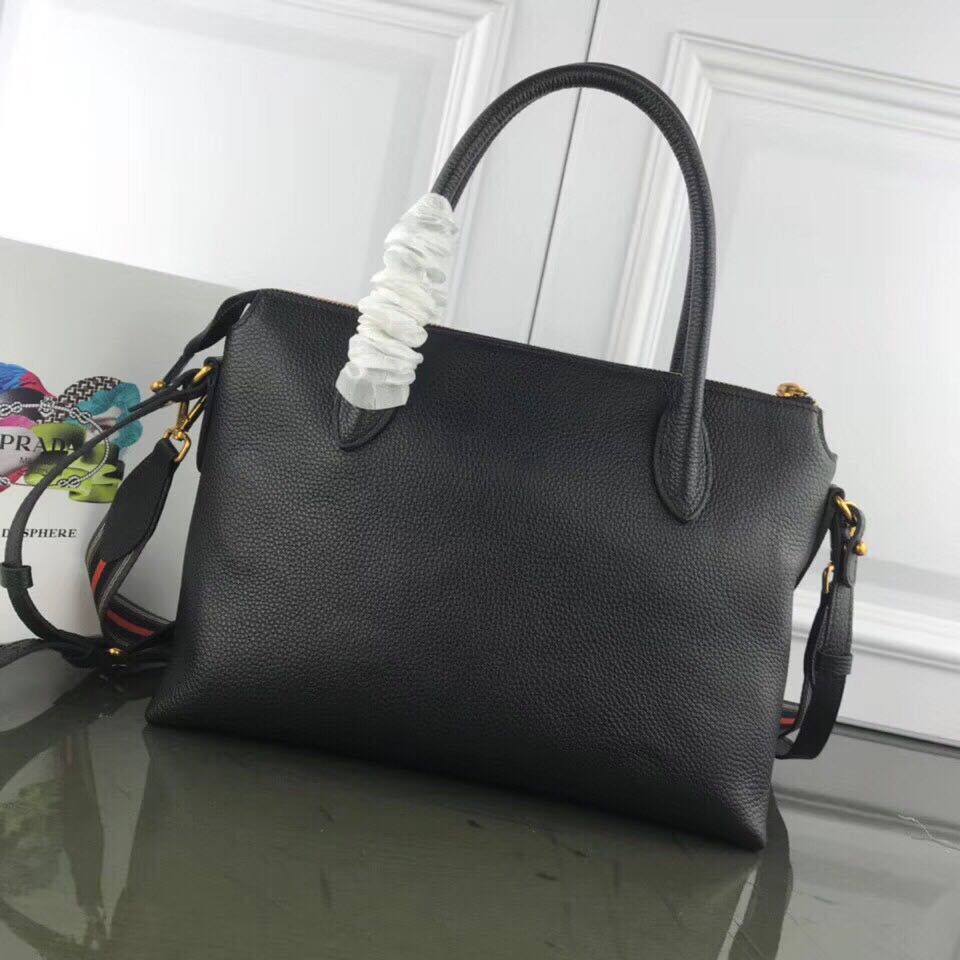 Prada Calf Leather Bag Original Leather 1BA188 Black