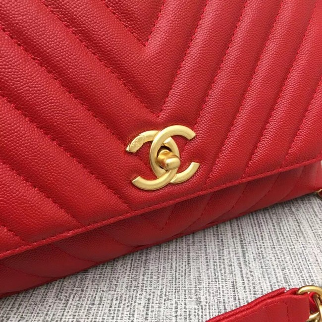 Chanel Flap Bag with Top Handle 36620 red