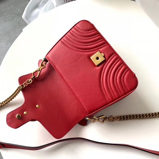 Gucci GG Marmont mini top handle bag 547260 red