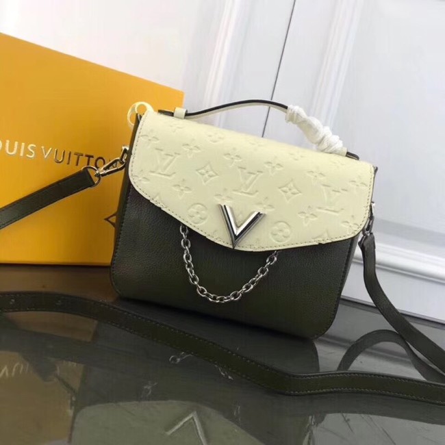 Louis Vuitton Should V Bag Saddle M53382 green&white