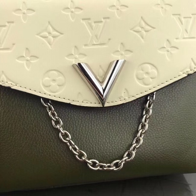 Louis Vuitton Should V Bag Saddle M53382 green&white