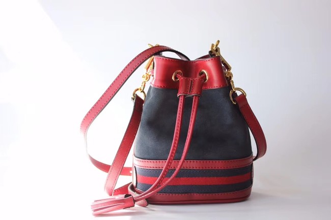 Gucci Rajah mini bucket bag 550620 black suede