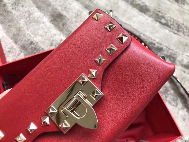 VALENTINO Rockstud leather cross-body bag 04235 red