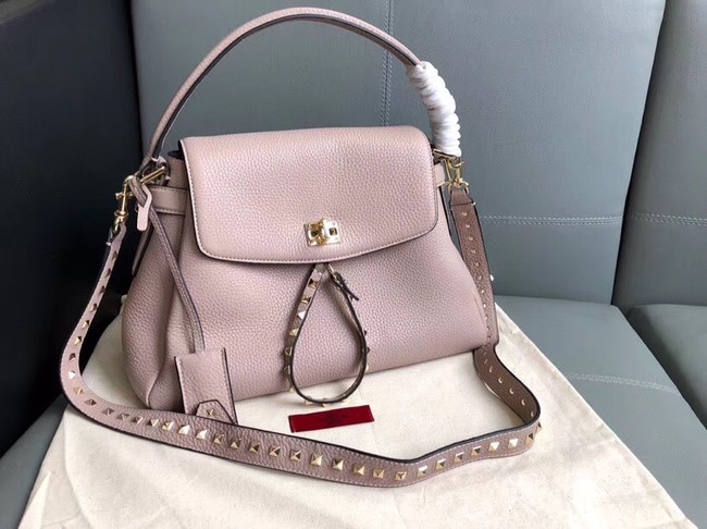 VALENTINO Rockstud leather tote 4987 pink