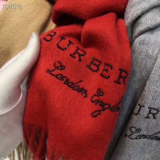 Burberry lambswool & cashmere scarf 71156 red