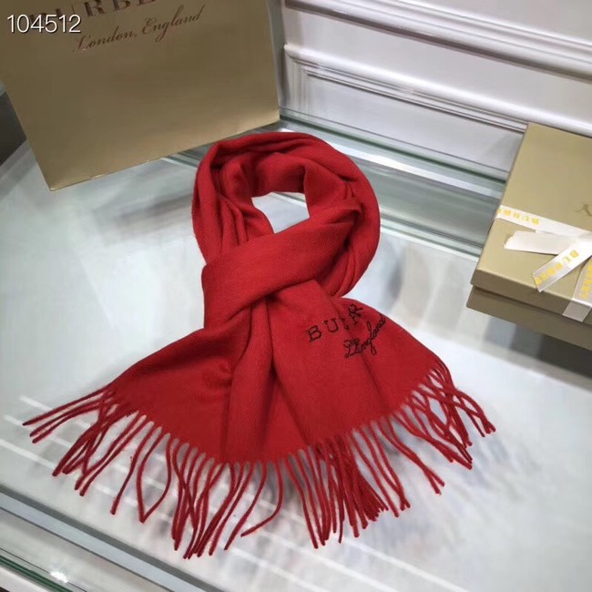 Burberry lambswool & cashmere scarf 71156 red