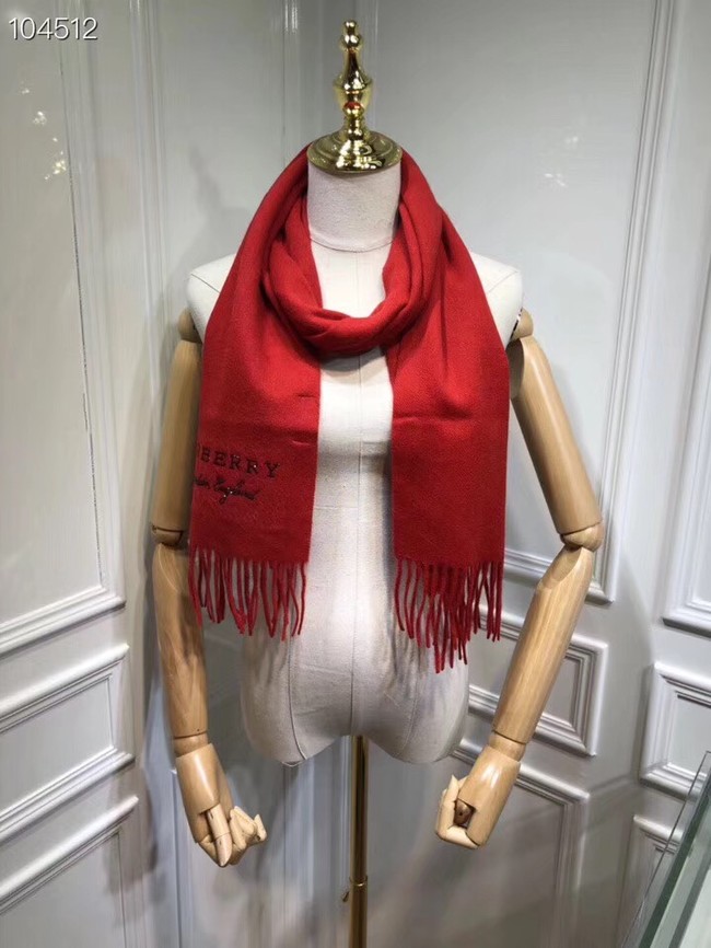 Burberry lambswool & cashmere scarf 71156 red