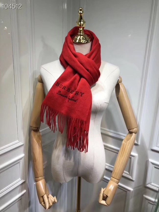 Burberry lambswool & cashmere scarf 71156 red