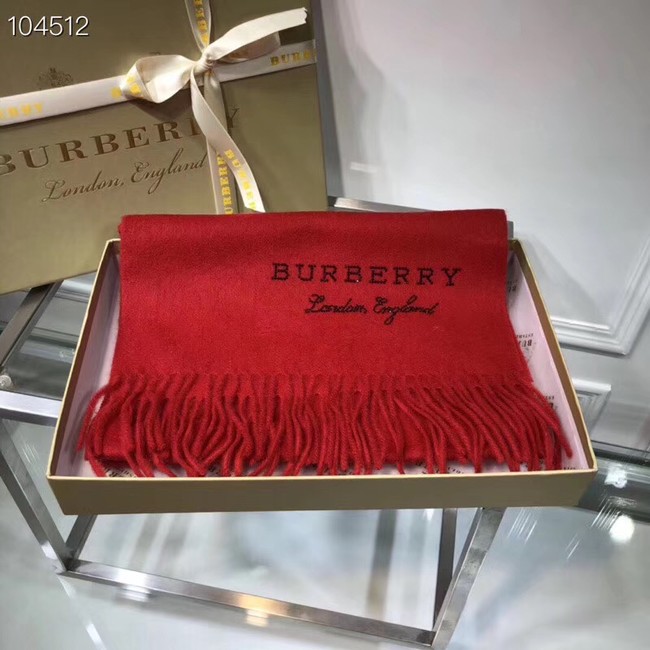 Burberry lambswool & cashmere scarf 71156 red