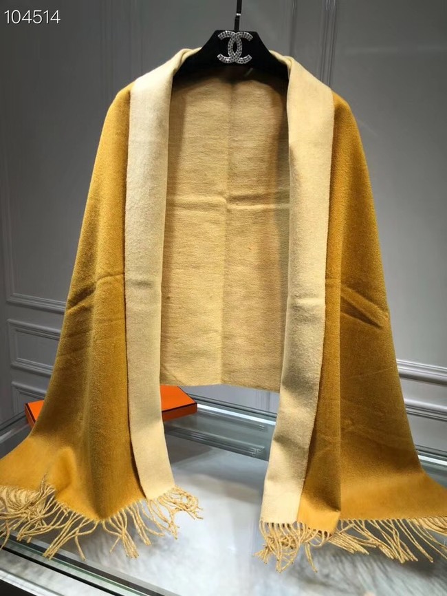 Hermes lambswool & cashmere Shawl 71151 yellow