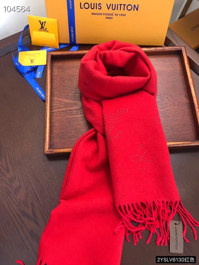 Louis vuitton Cashmere scarf LV6130 red