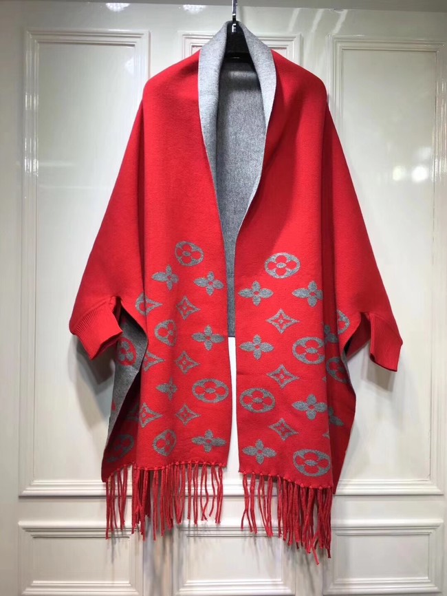 Louis vuitton lambswool & cashmere Shawl 71150 red