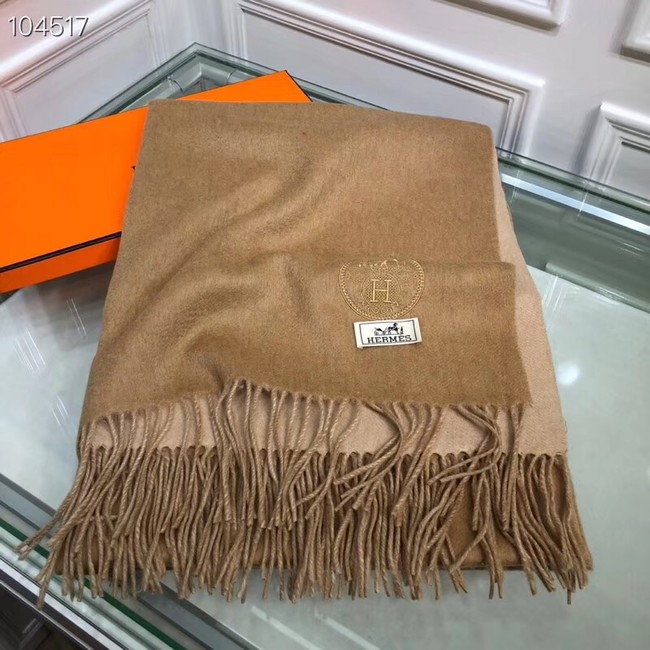 Hermes lambswool & cashmere Shawl 71151 Camel